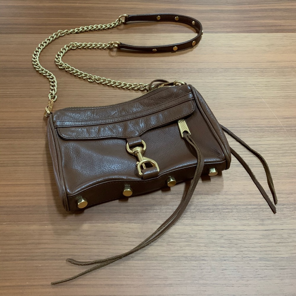 Rebecca Minkoff Mac Brown Leather Crossbody Bag